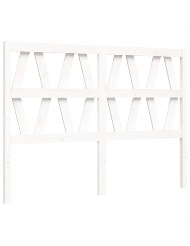 Giroletto con Testiera Bianco Small Double Legno Massello
