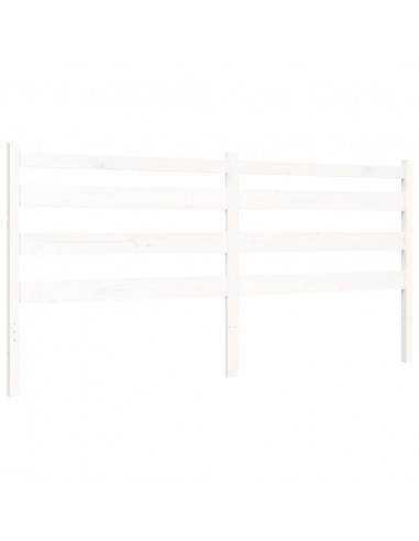 Giroletto con Testiera Bianco 200x200 cm in Legno Massello