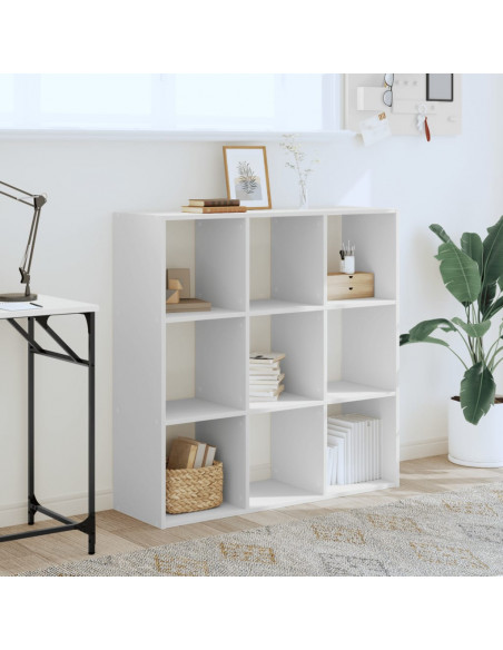 Libreria Bianca 102x32x102 cm in Legno Multistrato