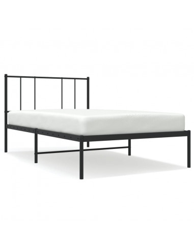 Giroletto con Testiera in Metallo Nero 107x203 cm