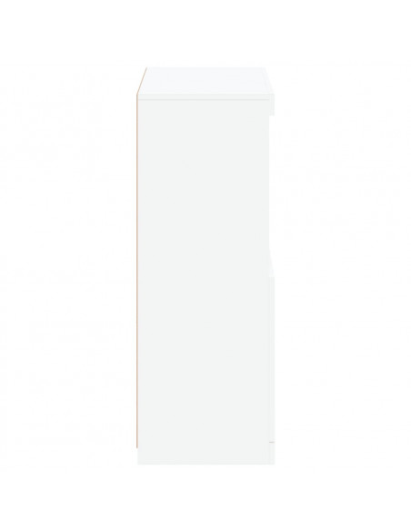 Armadietto con Luci LED Bianco in Legno Multistrato