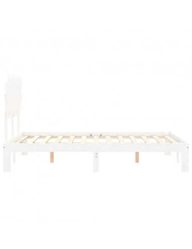 Giroletto con Testiera Bianco Double in Legno Massello