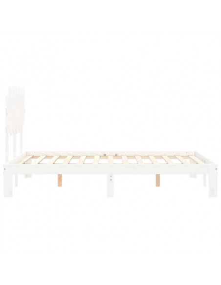 Giroletto con Testiera Bianco Double in Legno Massello