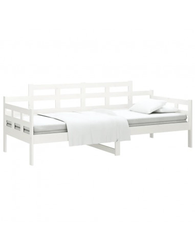 Dormeuse Bianca in Legno Massello di Pino 80x200 cm