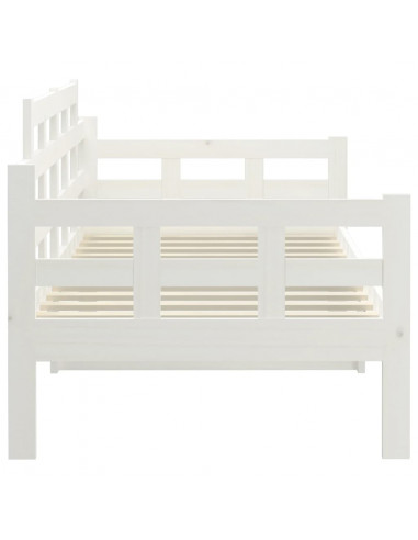 Dormeuse Bianca in Legno Massello di Pino 80x200 cm