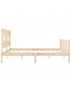 Giroletto con Testiera 200x200 cm in Legno Massello 2