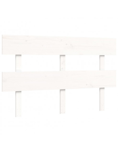 Letto per Anziani con Testiera Bianco 120x200 cm Legno Massello