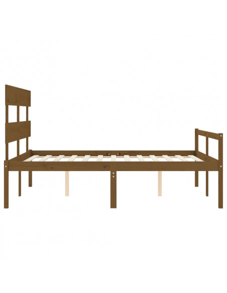 Letto per Anziani con Testiera Miele King in Legno Massello