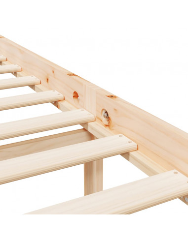 Letto per Anziani con Testiera Bianco Super King Legno Massello