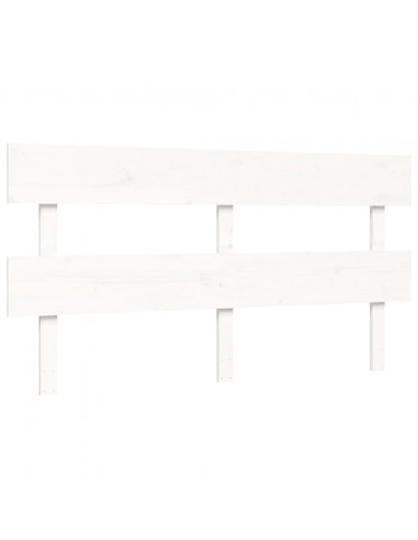 Letto per Anziani con Testiera Bianco 160x200 cm Legno Massello