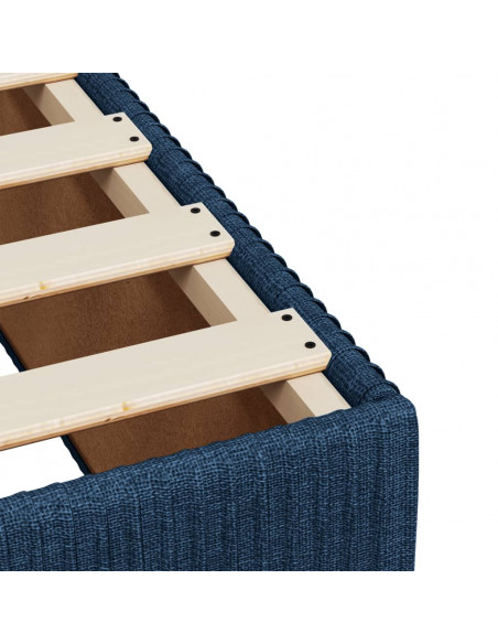Giroletto a Molle con Materasso Blu 90x190 cm in Tessuto