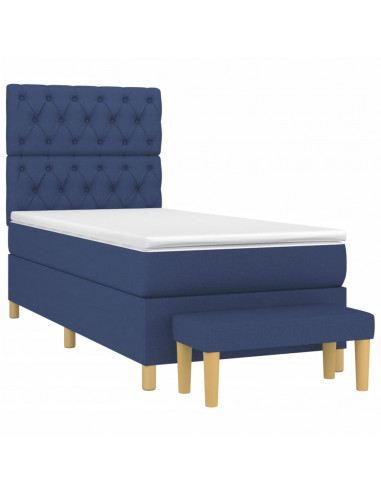 Giroletto a Molle con Materasso Blu 80x200 cm inTessuto