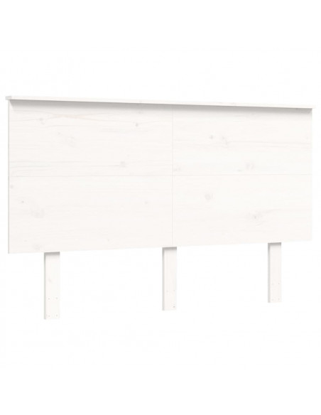 Letto per Anziani con Testiera Bianco 120x200 cm Legno Massello