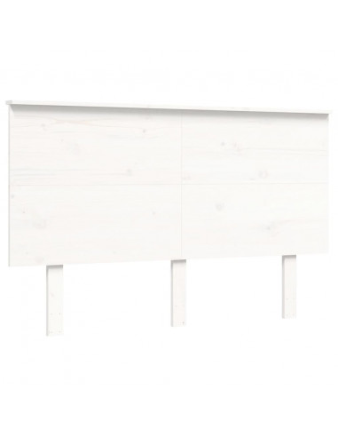 Letto per Anziani con Testiera Bianco 140x200 cm Legno Massello