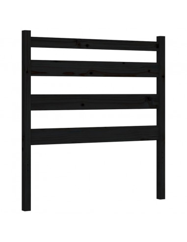 Giroletto con Testiera Nero Small Single in Legno Massello