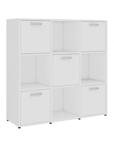 Libreria Bianca 90x30x90 cm in Legno Multistrato