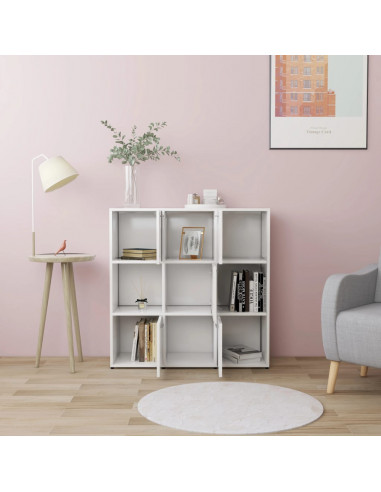 Libreria Bianca 90x30x90 cm in Legno Multistrato