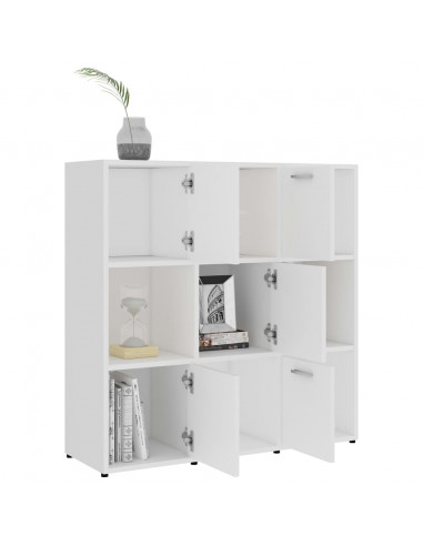 Libreria Bianca 90x30x90 cm in Legno Multistrato