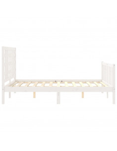 Giroletto con Testiera Bianco Small Double Legno Massello 2