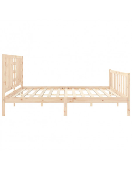 Giroletto con Testiera 200x200 cm in Legno Massello