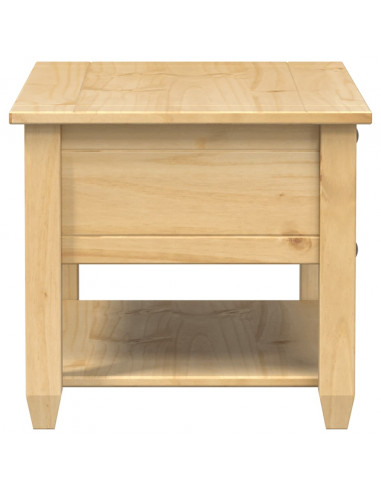 Tavolino con Cassetti Corona 85x50x45 cm Legno Massello di Pino