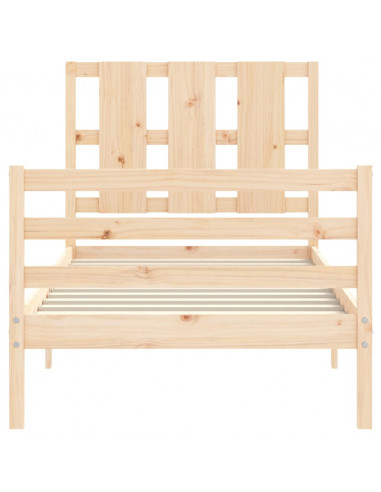 Giroletto con Testiera 90x200 cm in Legno Massello