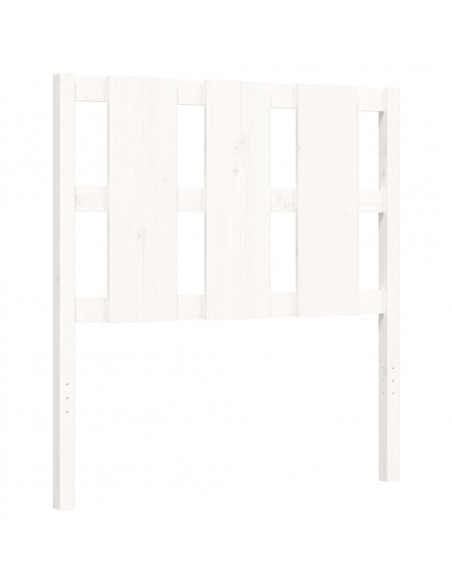 Giroletto con Testiera Bianco Small Single Legno Massello