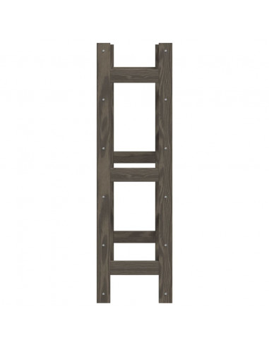 Portabottiglie per 30 Bottiglie Grigio Legno Massello di Pino