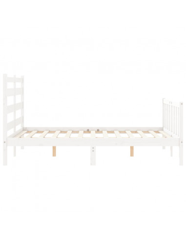 Giroletto con Testiera Bianco Small Double Legno Massello