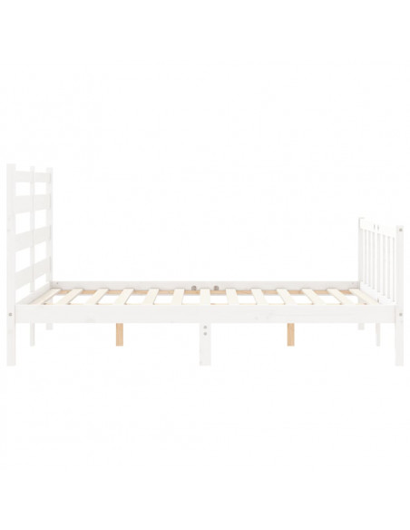 Giroletto con Testiera Bianco Small Double Legno Massello