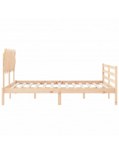 Giroletto con Testiera 160x200 cm in Legno Massello 2