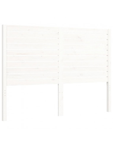 Giroletto con Testiera Bianco 120x200 cm in Legno Massello