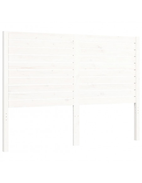 Giroletto con Testiera Bianco 120x200 cm in Legno Massello