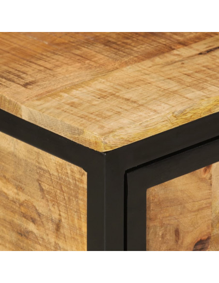 Mobile da Bagno 40x30x60 cm in Legno Massello di Mango e Ferro