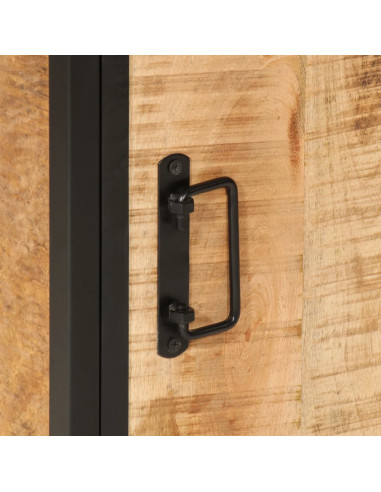 Mobile da Bagno 40x30x60 cm in Legno Massello di Mango e Ferro