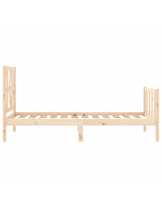 Giroletto con Testiera 90x200 cm in Legno Massello 2