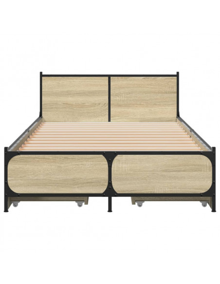 Giroletto Cassetti Rovere Sonoma 90x200 cm Legno Multistrato
