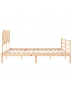 Giroletto con Testiera Super King Size in Legno Massello 2