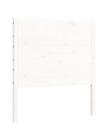 Giroletto con Testiera Bianco Small Single Legno Massello