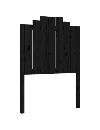 Giroletto con Testiera Nero Small Single in Legno Massello