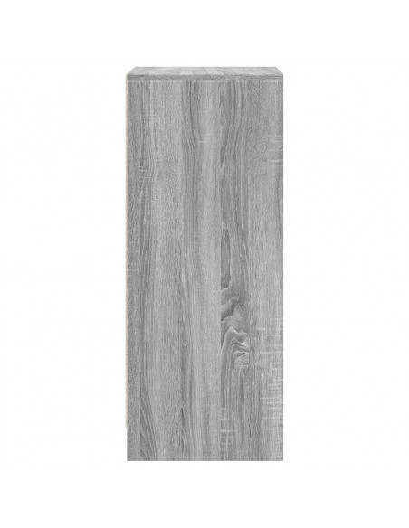 Credenza con LED Grigio Sonoma 42,5x34x85 cm Legno Multistrato