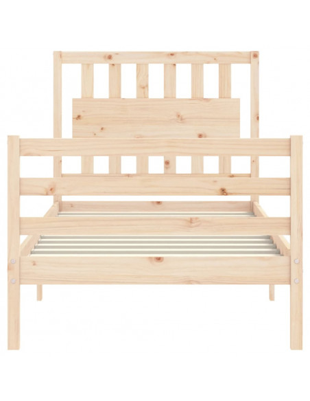 Giroletto con Testiera Single in Legno Massello