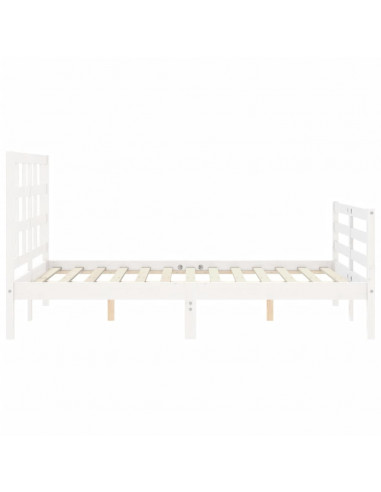 Giroletto con Testiera Bianco Small Double Legno Massello