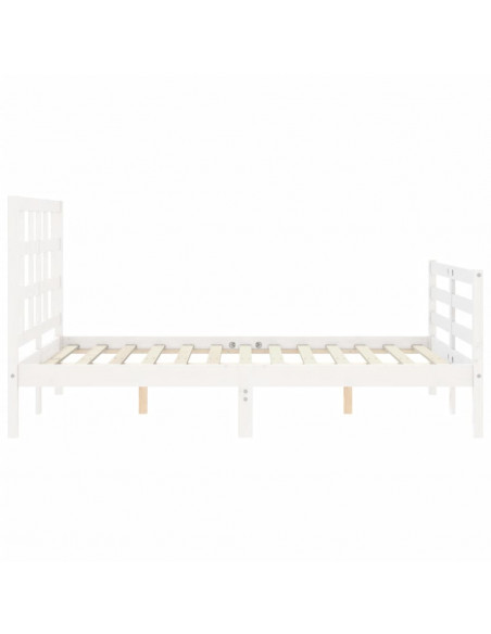 Giroletto con Testiera Bianco Small Double Legno Massello