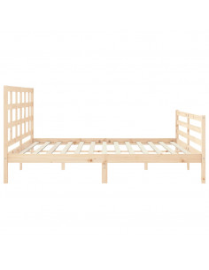 Giroletto con Testiera 200x200 cm in Legno Massello 2