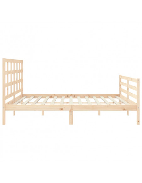 Giroletto con Testiera 200x200 cm in Legno Massello