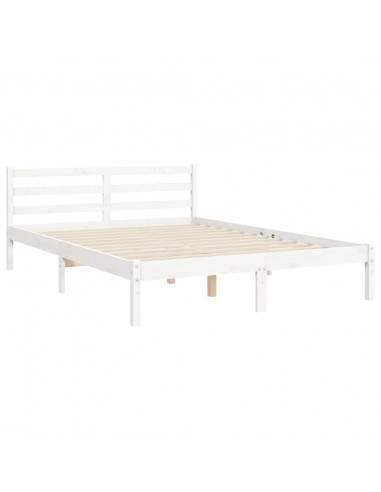 Giroletto con Testiera Bianco King Size in Legno Massello