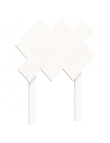 Giroletto con Testiera Bianco 90x200 cm in Legno Massello