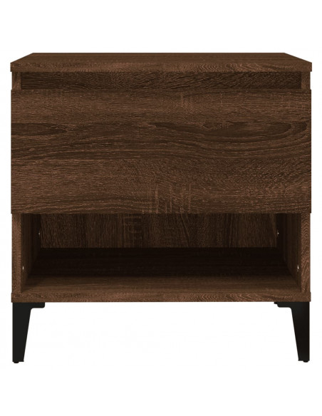 Tavolini 2pz Rovere Marrone 50x46x50 cm in Legno Multistrato