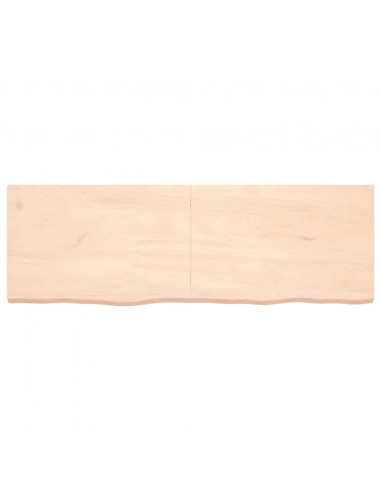 Piano Bagno 180x60x(2-6) cm in Legno Massello Non Trattato